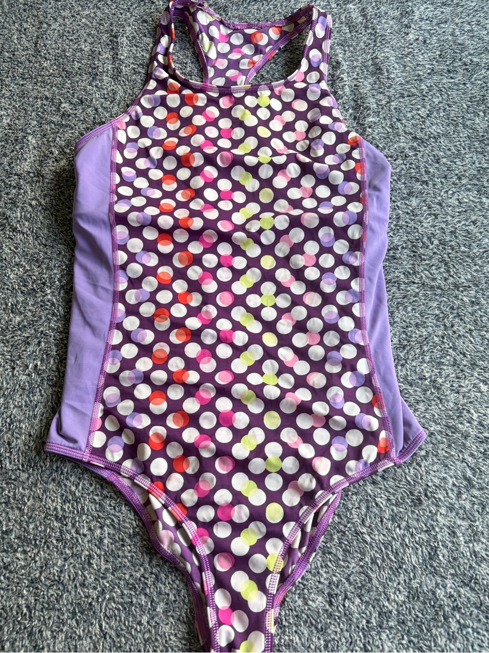 Lands' End girl Purple and White Swimwear Tag Size 16